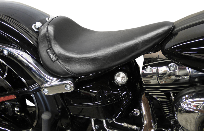 LE PERA Bare Bones Solo Seat - Smooth - Black - Softail '13-'17