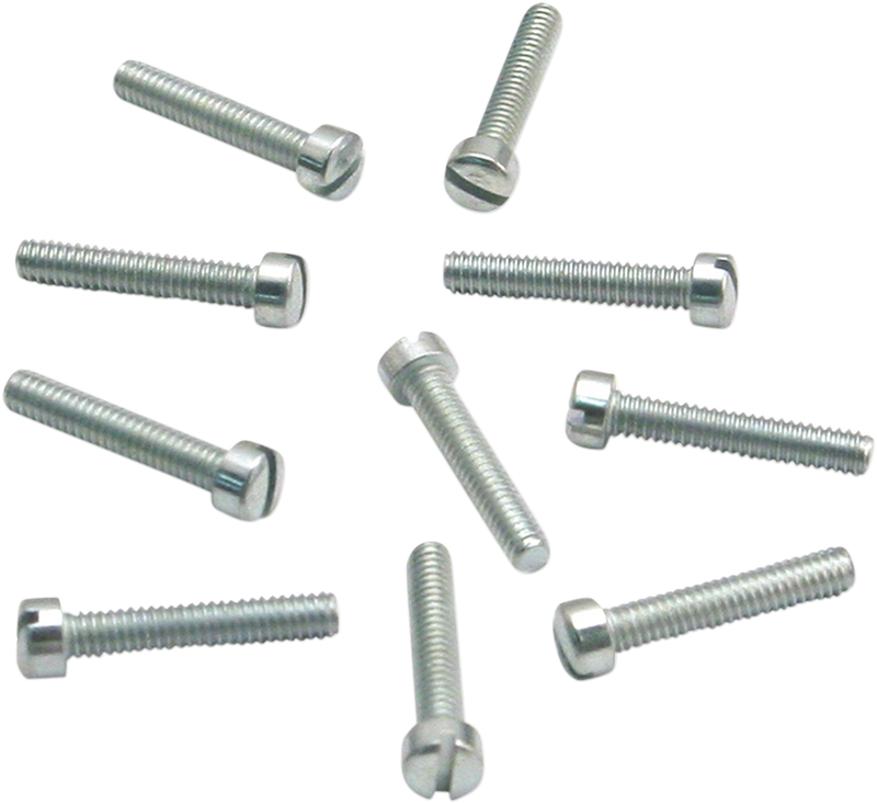 S&S CYCLE Slotted Flat Head Screws - 10-Pack