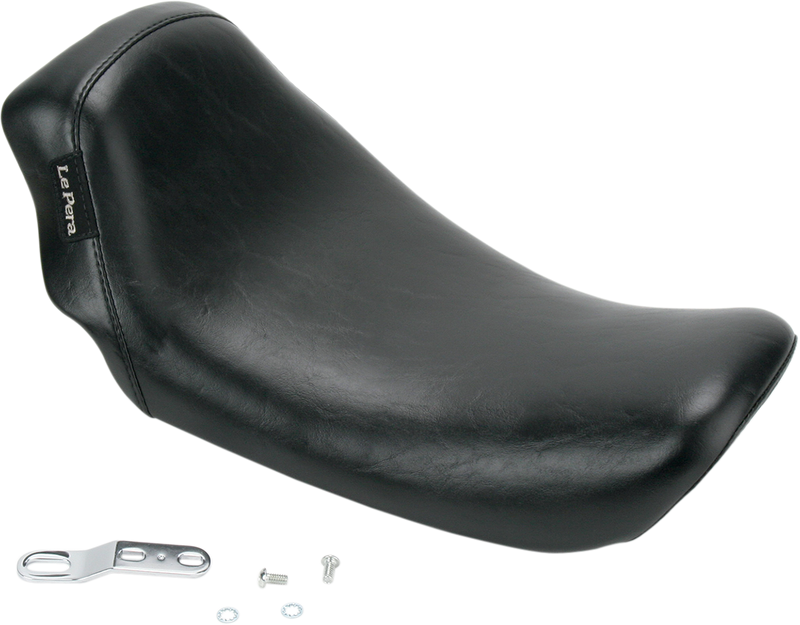 LE PERA Bare Bones Solo Seat - Smooth - Black - Dyna '06-'17