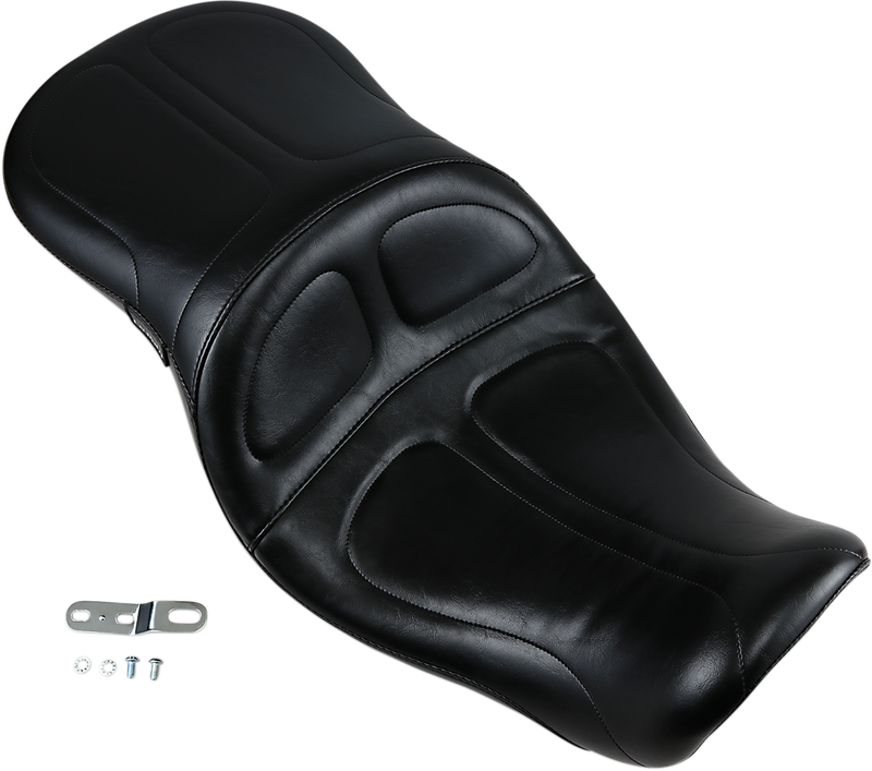 LE PERA Maverick Seat - without Backrest - Stitched - Black - Dyna '06-'17