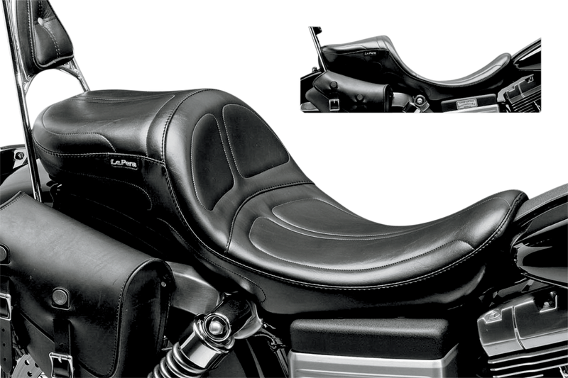 LE PERA Maverick Daddy Long Legs Seat - Black - Stitched - Dyna '06-'17