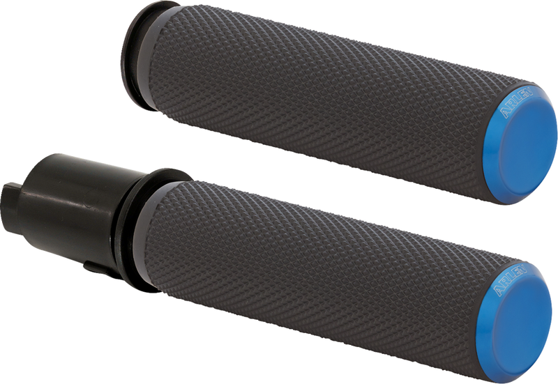 ARLEN NESS Grips - Knurled - TBW - Blue - 2008-2023 TOURING, SOFTAIL, DYNA MODELS
