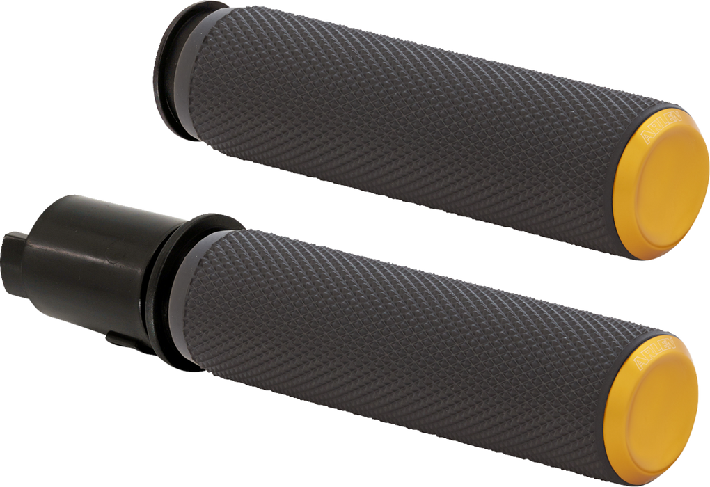 ARLEN NESS Grips - Knurled - TBW - Gold - 2008-2023 TOURING, SOFTAIL, DYNA MODELS