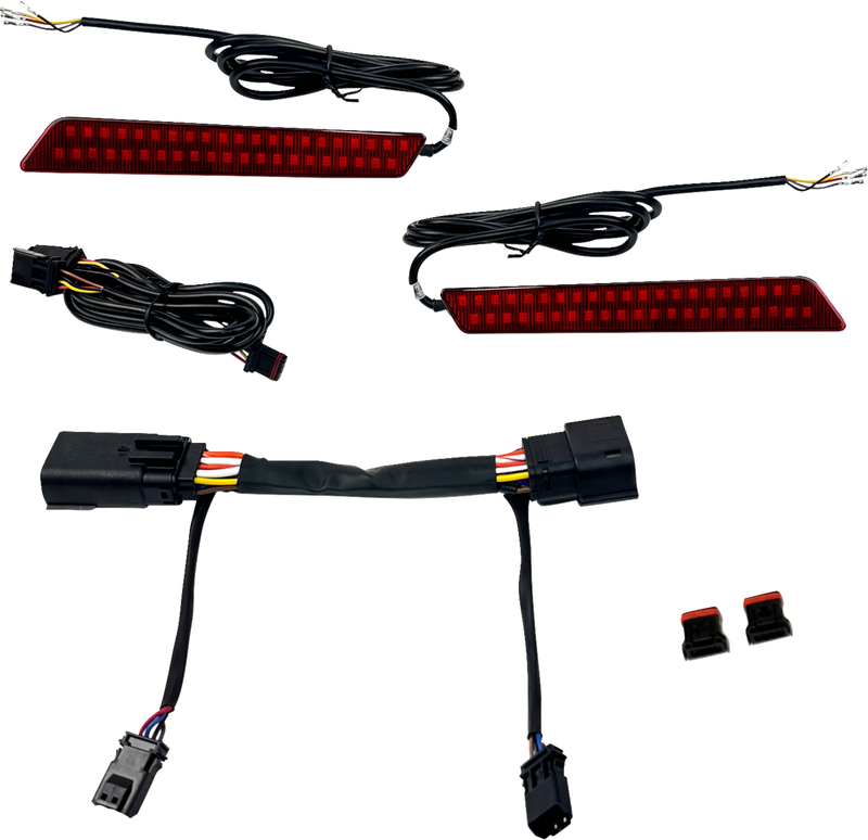 CUSTOM DYNAMICS Saddlebag LED Latch Lights - Red Lens