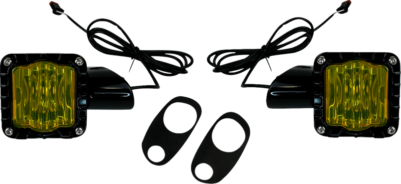 CUSTOM DYNAMICS Shark Demon® LED Turn Signals - Black - Yellow Lens - Road Glide