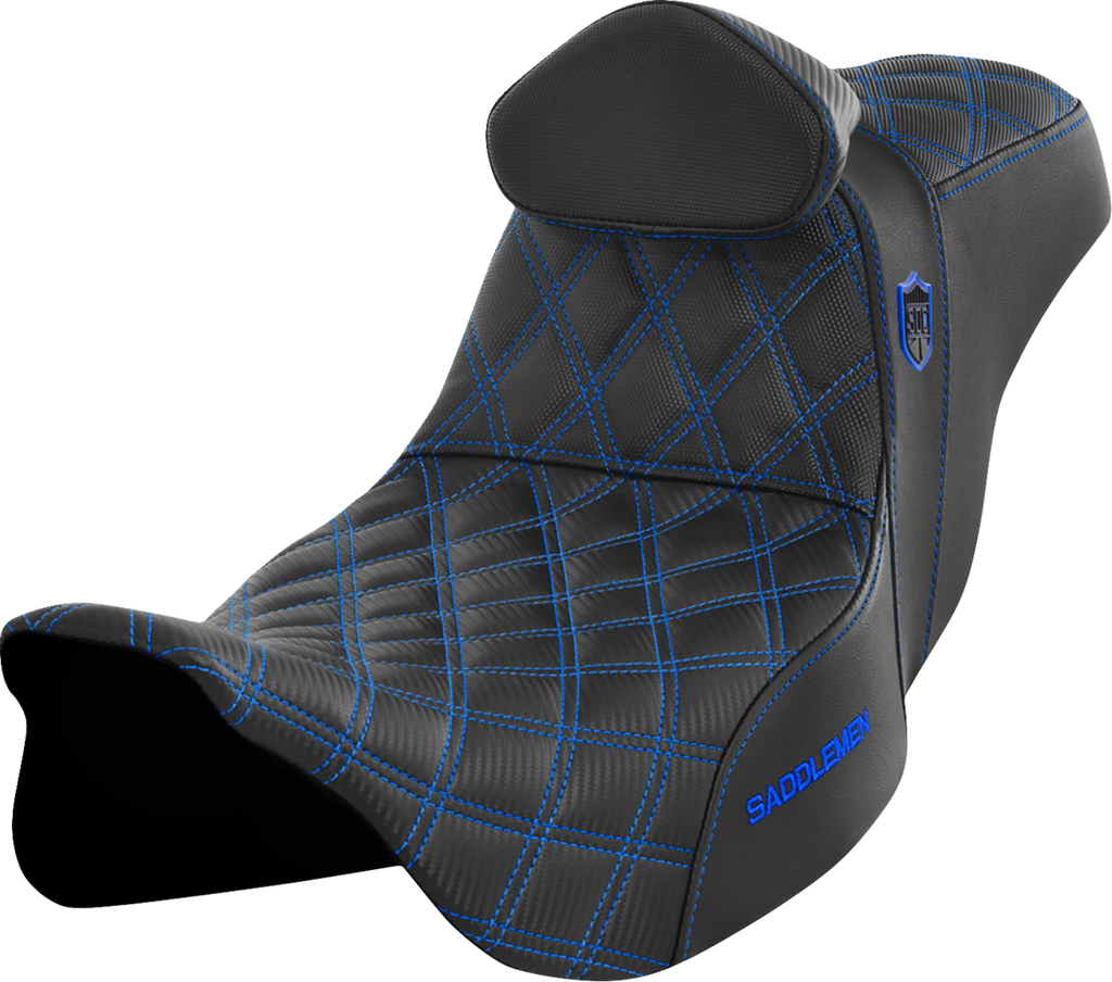 SADDLEMEN Pro Series SDC Performance Seat - w/ Backrest - Blue
