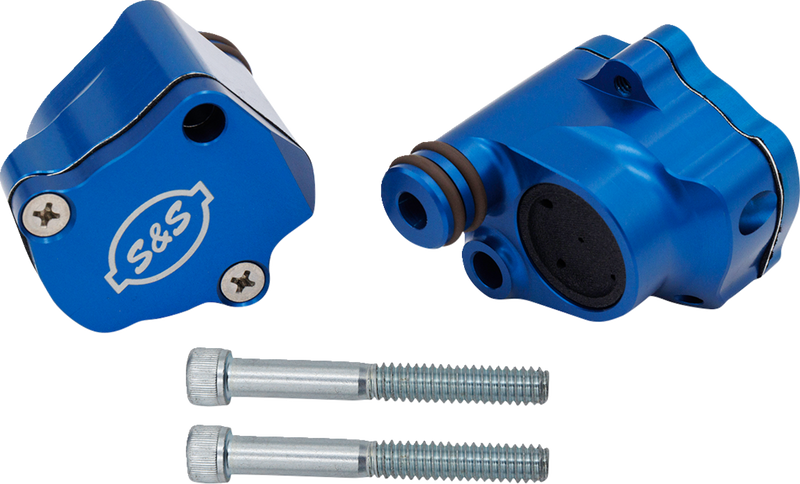 S&S CYCLE Breather Head Kit - Billet Anodized Blue - M8