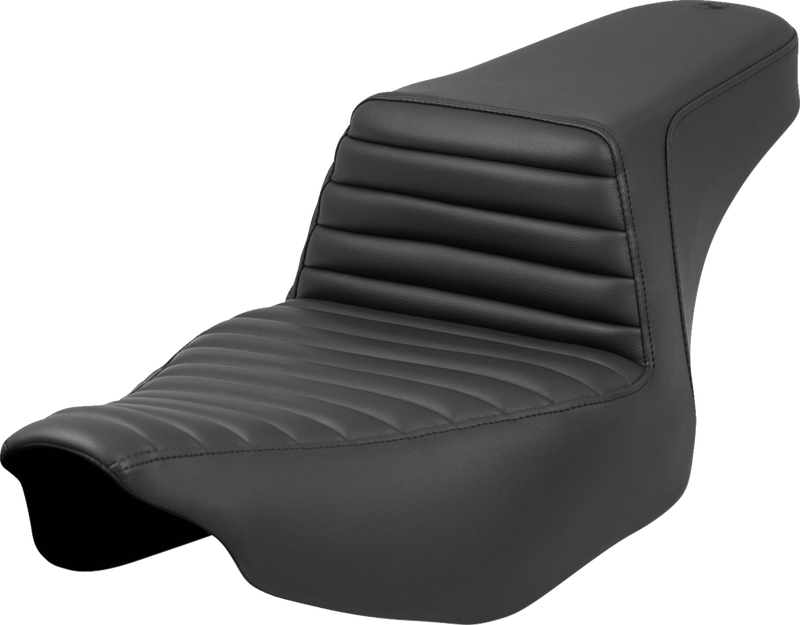 SADDLEMEN Step-Up Seat - Tuck-n'-Roll - Black - Touring '23.5-'25