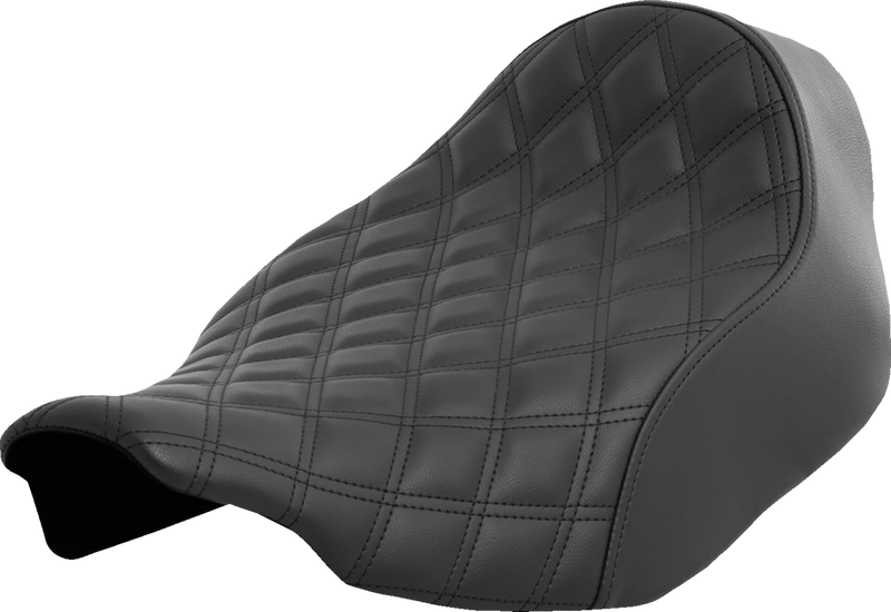 SADDLEMEN Renegade Solo Seat - Lattice Stitched - Black - Touring '23.5-'25