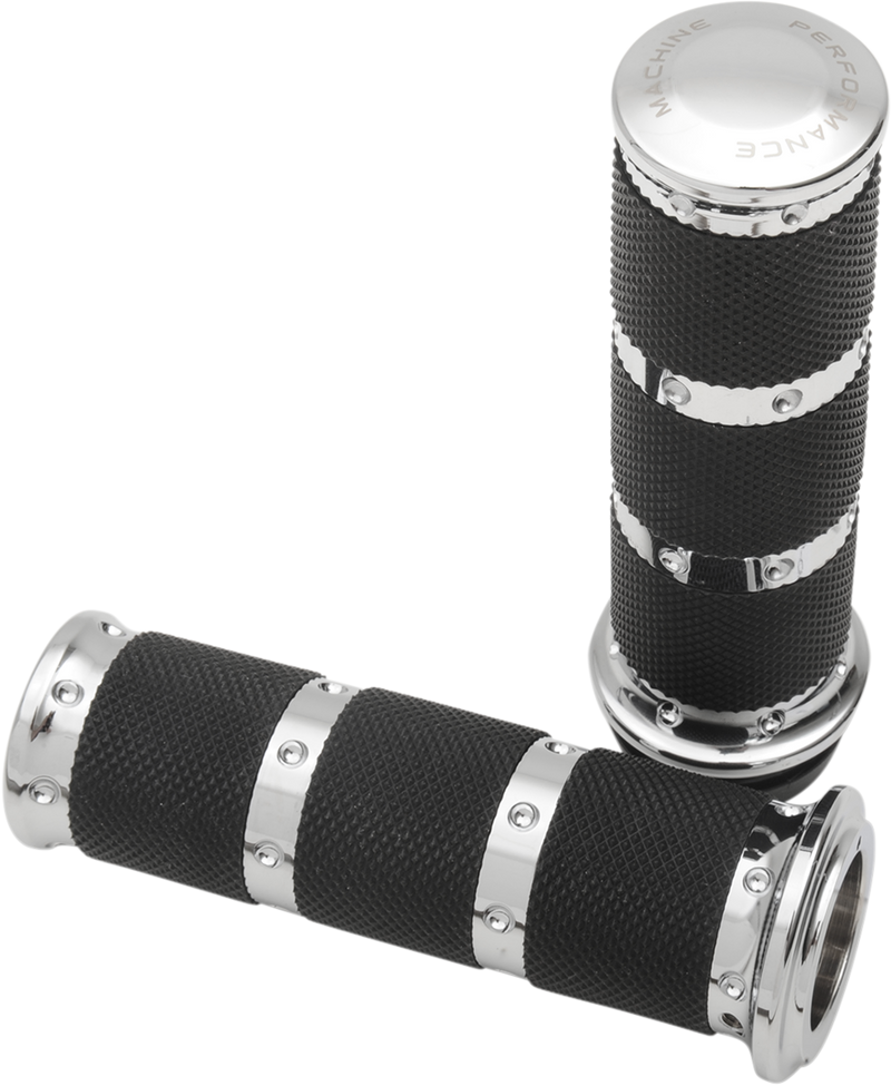 PERFORMANCE MACHINE (PM) Grips - XLS - TBW - Chrome - '08-'20