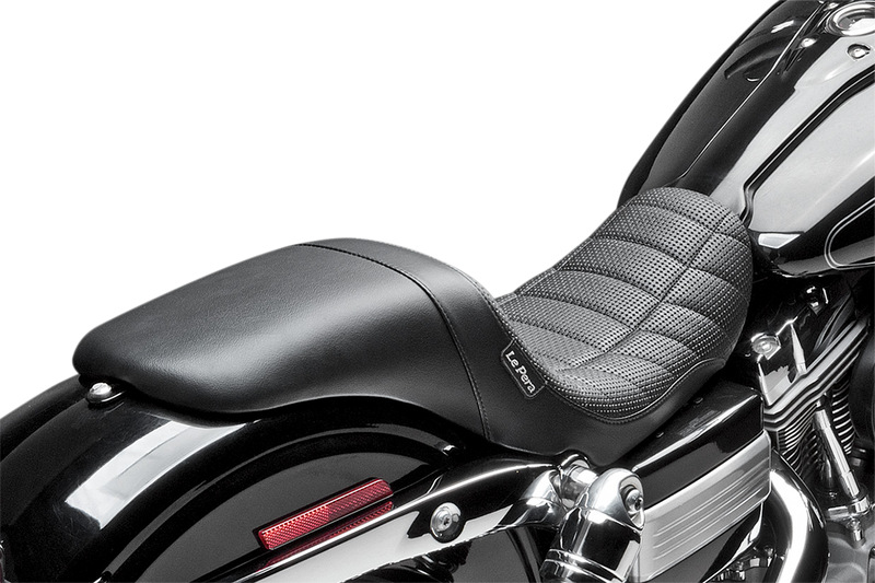 LE PERA Daytona Sport Seat - Flat Track Stitch - Black - Dyna '06-'17