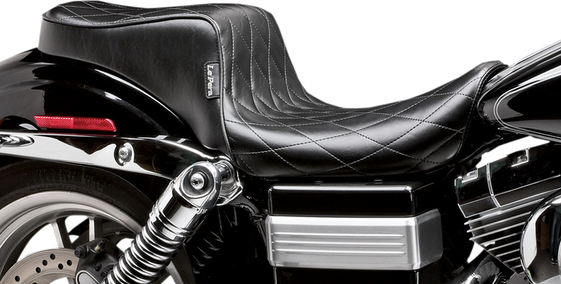 LE PERA Cherokee Seat - Diamond Pleated - Black - Dyna '96-'03