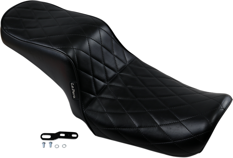 LE PERA Cherokee Seat - Diamond Pleated - Black - Dyna '06-'17