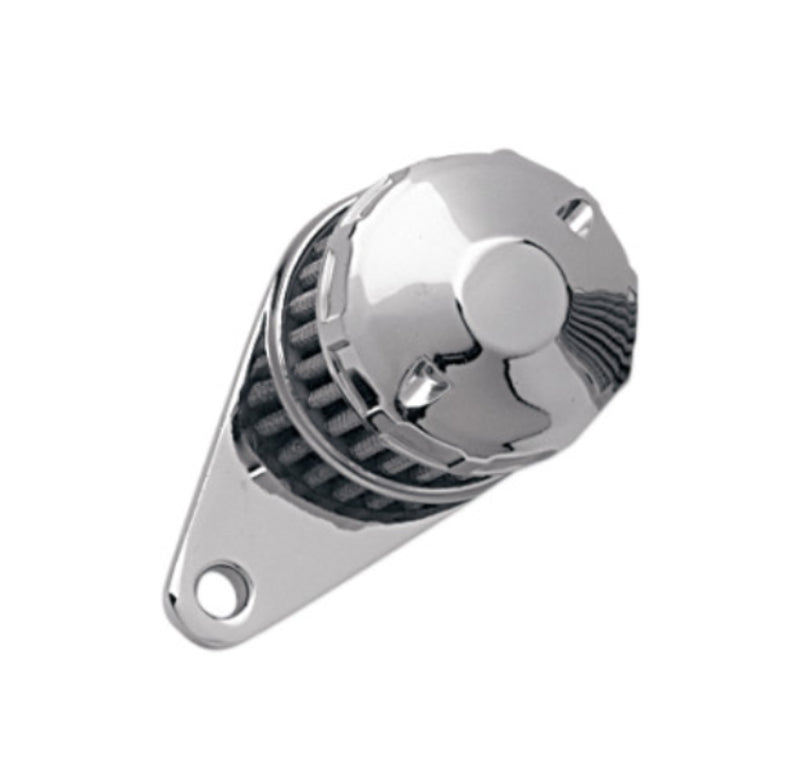DRAG SPECIALTIES Crankcase Vent Filter Assembly with Mounting Base - Chrome