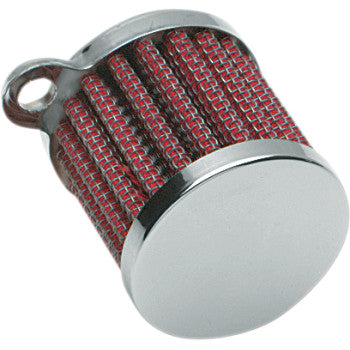 DRAG SPECIALTIES Mini Crankcase Vent Filter - Chrome