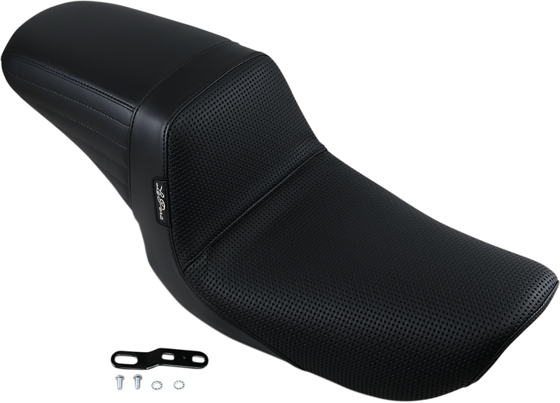 LE PERA Kickflip Seat - Basketweave - Black - Dyna '96-'03