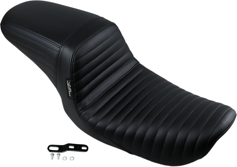 LE PERA Kickflip Seat - Pleated - Black - Dyna '99-'03