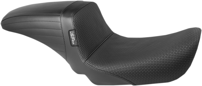 LE PERA Kickflip Daddy Long Legs Seat - Basketweave - Black - Dyna '06-'17