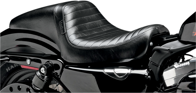LE PERA Daytona Seat - Without Backrest - Pleated - Black - Sportster '04-'22