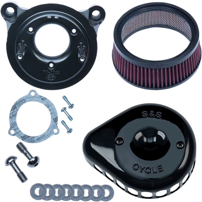 S&S CYCLE Mini Teardrop Stealth Air Cleaner Kit - Gloss Black