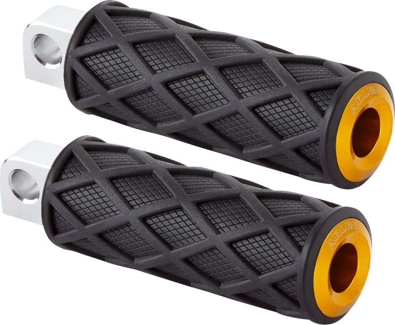 ARLEN NESS Diamond Footpegs - Standard Male Mount - Gold