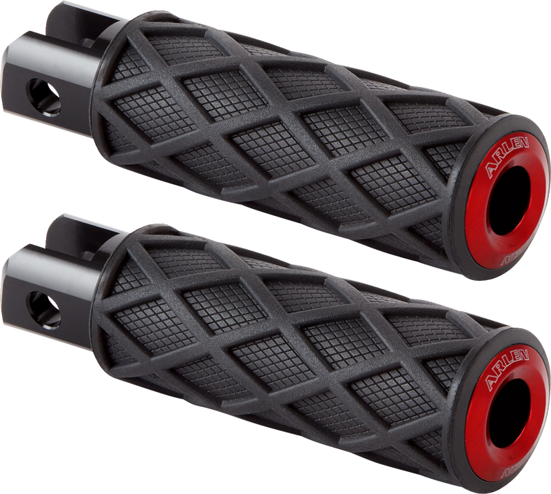 ARLEN NESS Diamond Footpegs - M8 Softail Driver - Red