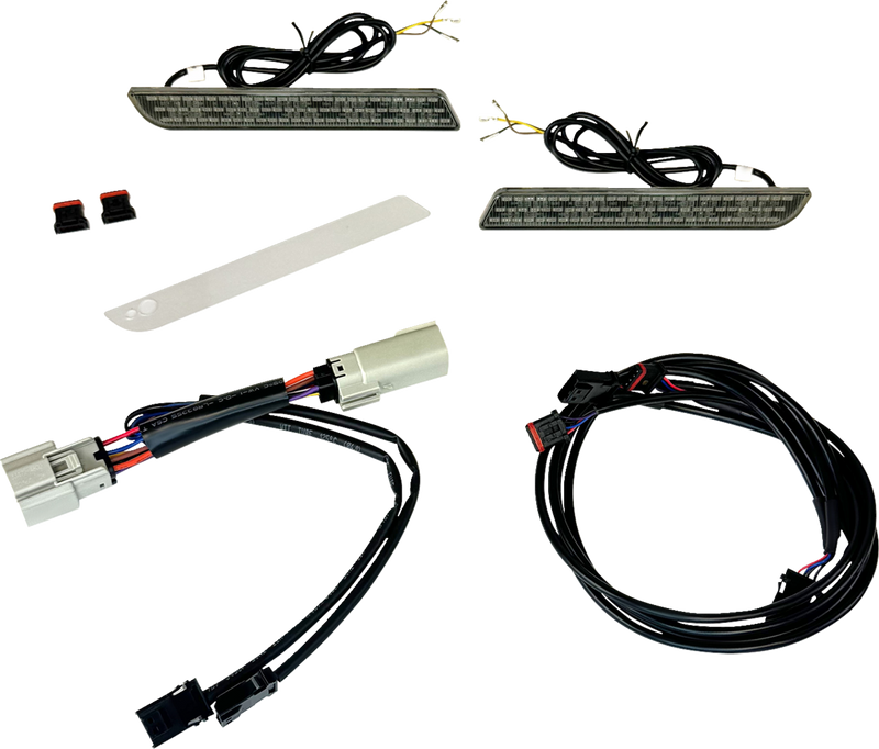 Custom Dynamics LED fender reflector replacement light, smoke lens, Trike