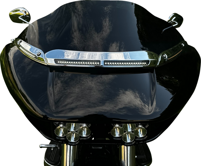 CUSTOM DYNAMICS LED Windshield Trim - Chrome