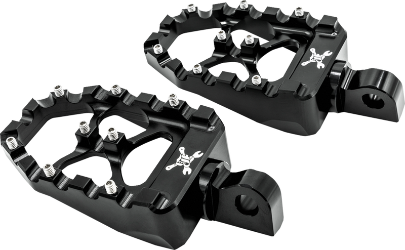BURLY BRAND MX Evolution Pegs - Black - Sportster/Dyna