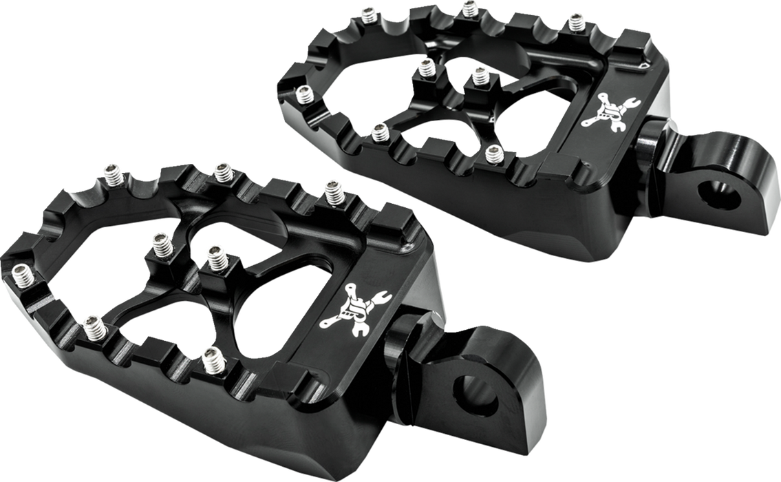 BURLY BRAND MX Evolution Pegs - Black - Sportster/Dyna