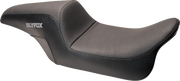 SLYFOX Drifter Seat - Gray Logo - Smooth Vinyl - Carbon Fiber - Dyna '06-'17 SlyFox4682B