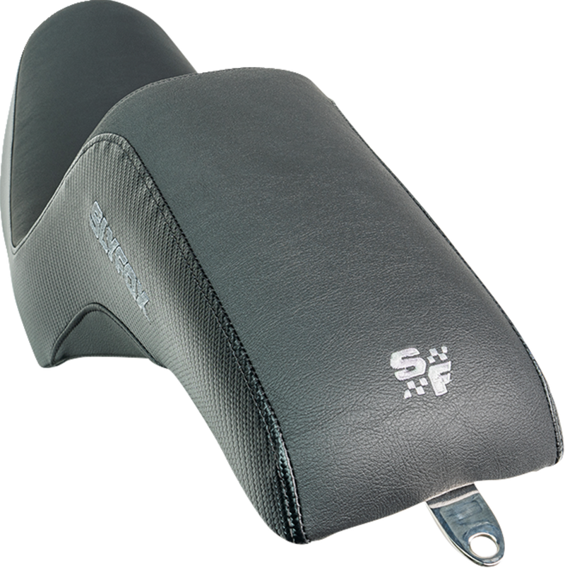 SLYFOX Drifter Seat - Gray Logo - Black Vinyl - Smooth - FXR '82-'00 SlyFox4681B