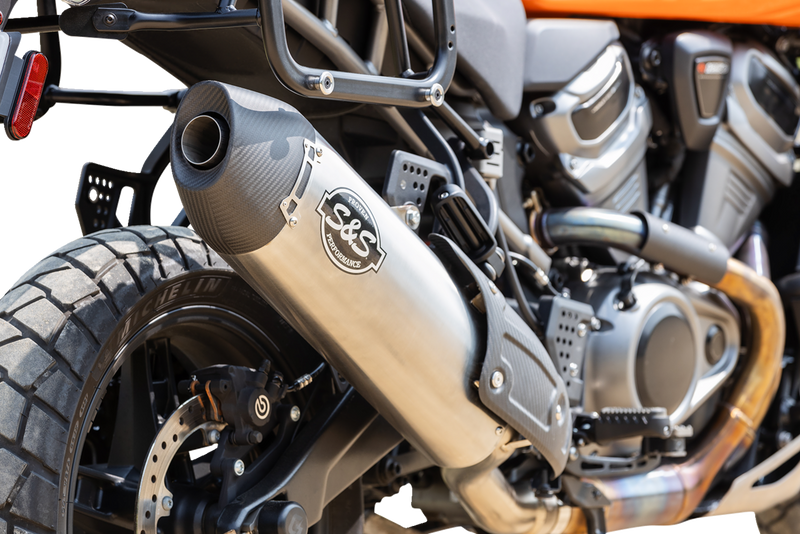 S&S CYCLE Slip-On Muffler - Brushed Stainless Steel - 50-State - Pan American