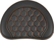 SADDLEMEN RoadSofa™ Sissy Bar Pad - Honeycomb - 10" x 8" - Orange