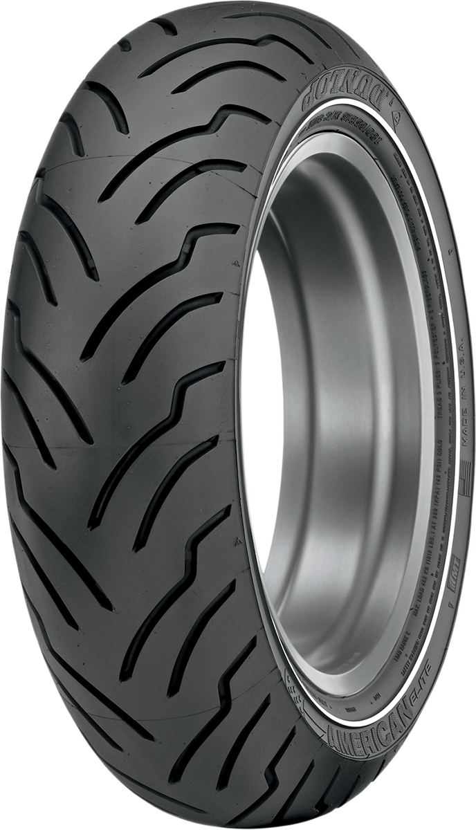 DUNLOP Tire - American Elite - Rear - MT90B16 - Narrow Whitewall - 74H
