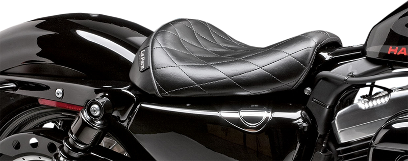 LE PERA Bare Bones Solo Seat - Diamond Stitch - Black - Sportster '04-'22
