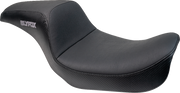 SLYFOX Drifter Seat - Gray Logo - Black Vinyl w/ Slipstop - Carbon Fiber - Dyna '96-'03 4883B-slyfox