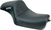 SLYFOX Drifter Seat - Gray Logo - Black Vinyl w/ Slipstop - Carbon Fiber - XL '04-'22 4684B-slyfox