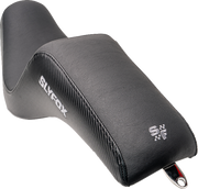 SLYFOX Drifter Seat - Gray Logo - Black Vinyl w/ Slipstop - Carbon Fiber - Dyna '96-'03 4883B-slyfox