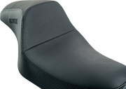 SLYFOX Drifter Seat - Black Logo - Black Vinyl w/ Slipstop - Carbon Fiber - XL '04-'22 4684A-slyfox