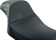 SLYFOX Drifter Seat - Gray Logo - Black Vinyl w/ Slipstop - Carbon Fiber - XL '04-'22 4684B-slyfox