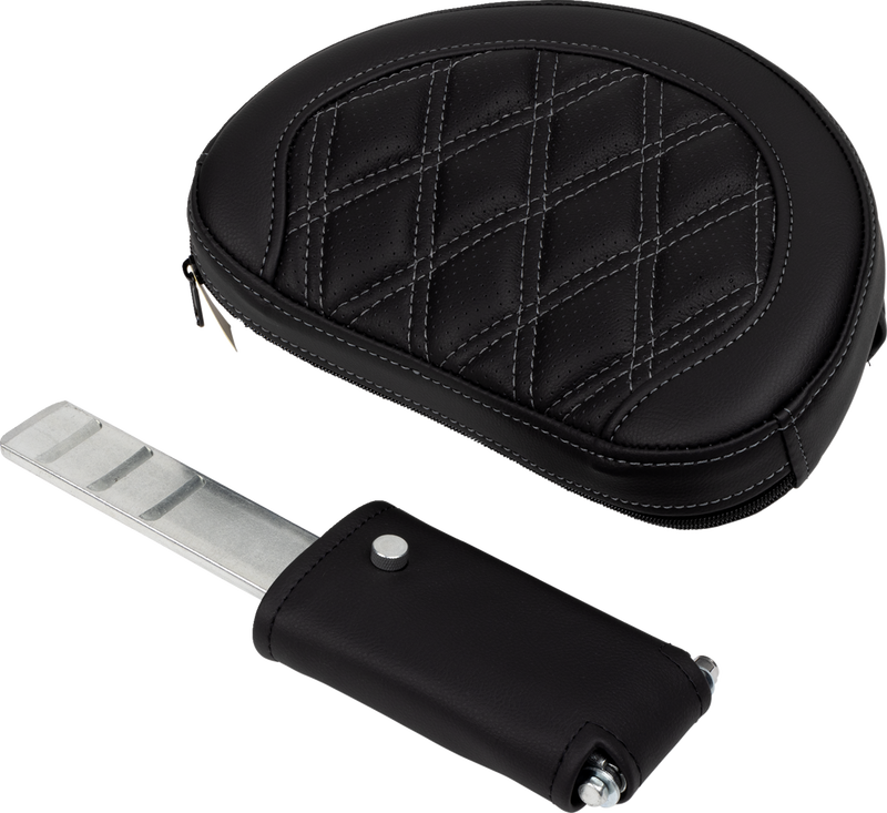 SADDLEMEN Roadsofa™ Seat - with Backrest - Dark Gray Stitch - Touring '08-'24