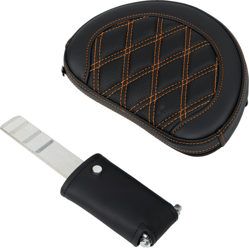 SADDLEMEN Roadsofa™ Seat - with Backrest - Orange Stitch - Touring '08-'24