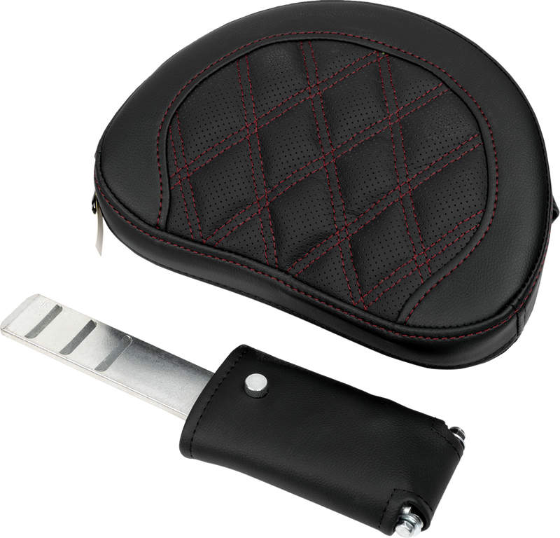 SADDLEMEN Roadsofa™ Extended Reach Seat - Lattice Stitch - Wine Berry Stitch - with Backrest - Touring '08-'24