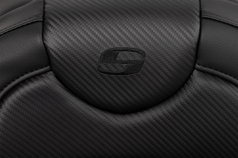 SADDLEMEN Roadsofa™ Extended Reach Seat - Carbon Fiber - Black Stitch - without Backrest - Touring '08-'24