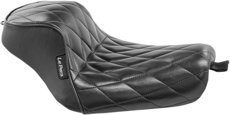 LE PERA Sprocket Solo Seat - Diamond - Black - Sportster '04-'22