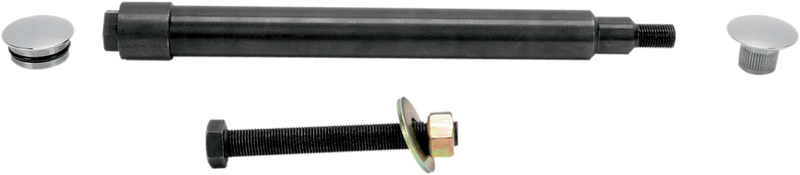 KLOCK WERKS Axle Kit - Flush Mount - Front - Black w/Polished End Caps KWS-01-1007