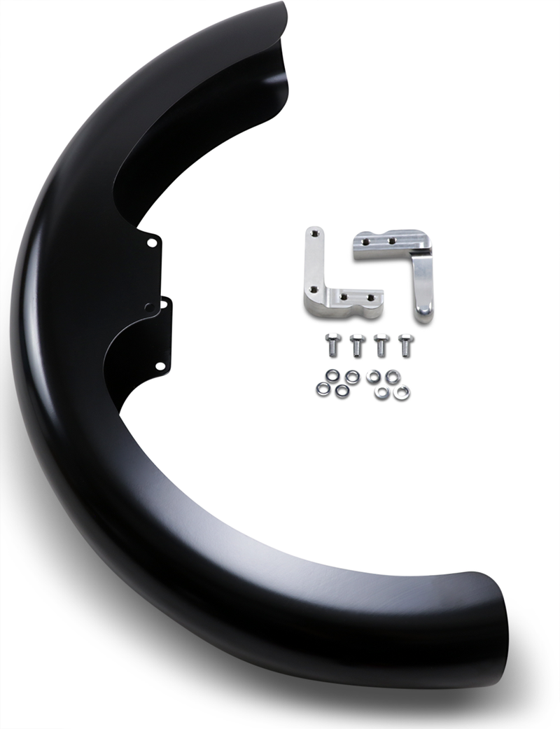 KLOCK WERKS Wrapper Front Fender Kit - w/ Raw Blocks - Steel - 19"