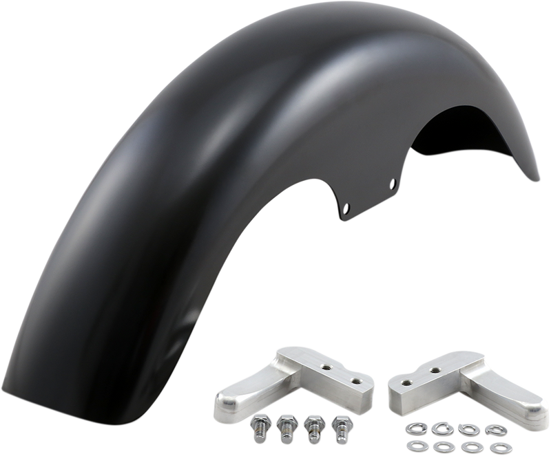 KLOCK WERKS Klub Front Fender Kit - w/ Raw Blocks - Steel - 19"