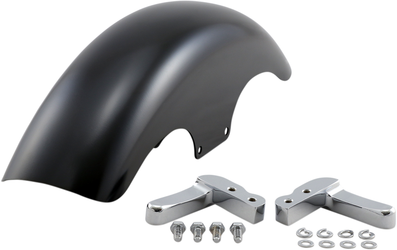 KLOCK WERKS T-Hat Front Fender Kit - w/ Chrome Blocks - Steel - 19"
